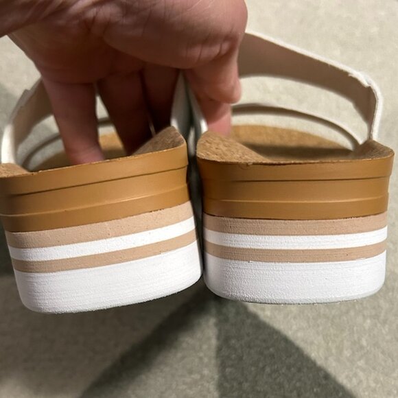 REEF White Platform Cushion Vista Sandals Women's Size 8 - Picture 6 of 11